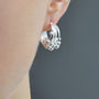 Sterling Silver Bubble Hoop Studs, thumbnail 3 of 5