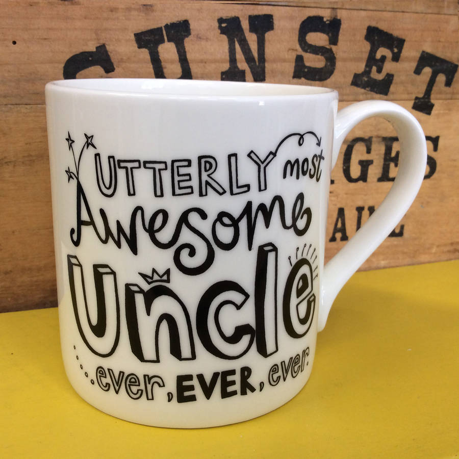 'awesome' uncle mug by mary fellows | notonthehighstreet.com