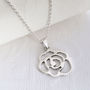 Sterling Silver Rose Necklace, thumbnail 2 of 6