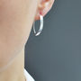 Sterling Silver Urban Shield Drop Earrings, thumbnail 4 of 7