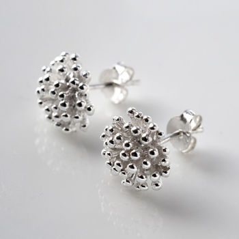 Sterling Silver Cluster Stud Earrings, 2 of 10