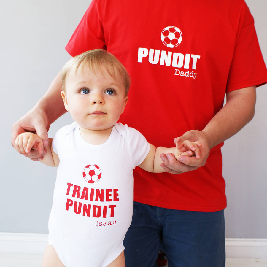 personalised daddy and me football set by sparks clothing