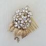 Vintage Gold Plated Floral Hair Comb, thumbnail 1 of 3