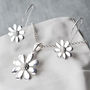 Sterling Silver Contemporary Daisy Necklace, thumbnail 3 of 5