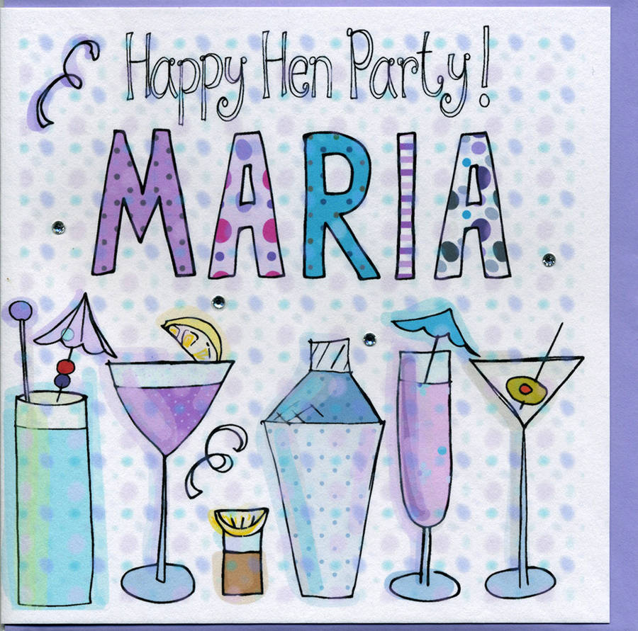 Personalised Hen Party Card By Claire Sowden Design 