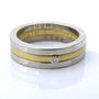 Personalised Yellow And White Gold Stacking Ring, thumbnail 4 of 4
