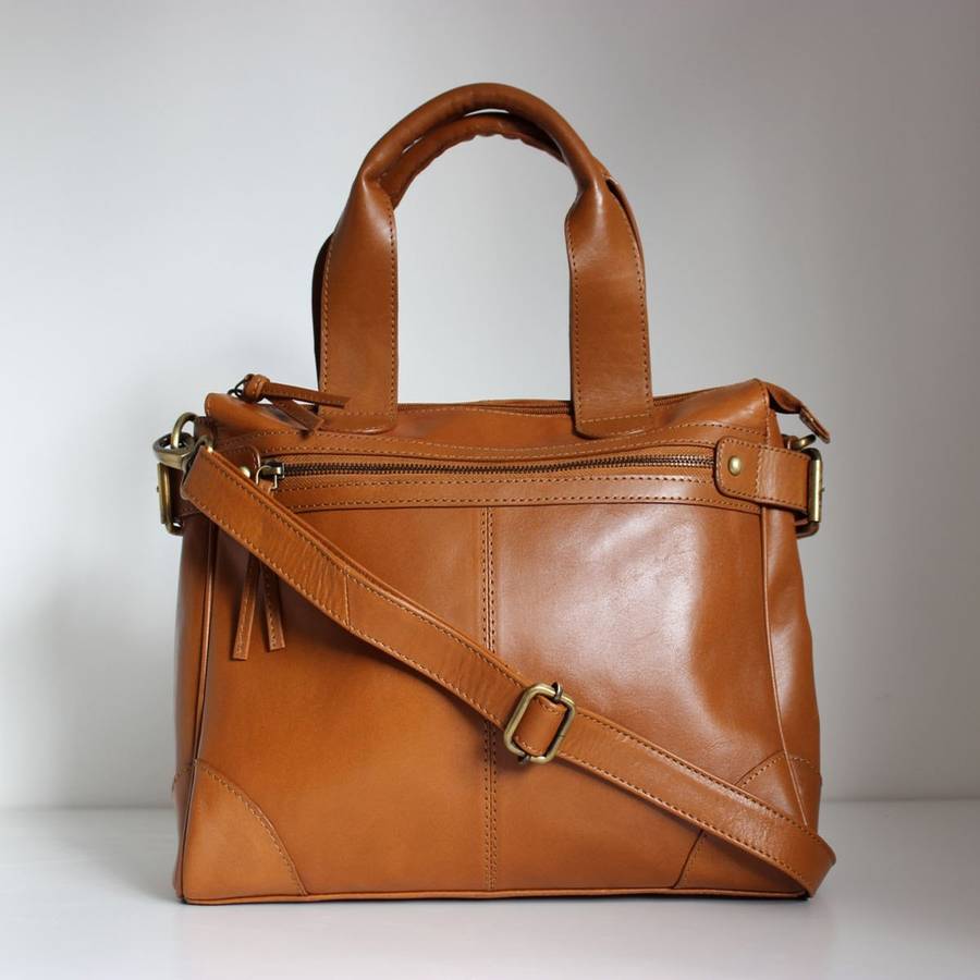 Tan Leather Handbag By The Leather Store | notonthehighstreet.com