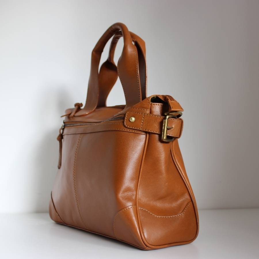 Tan Leather Handbag By The Leather Store | notonthehighstreet.com