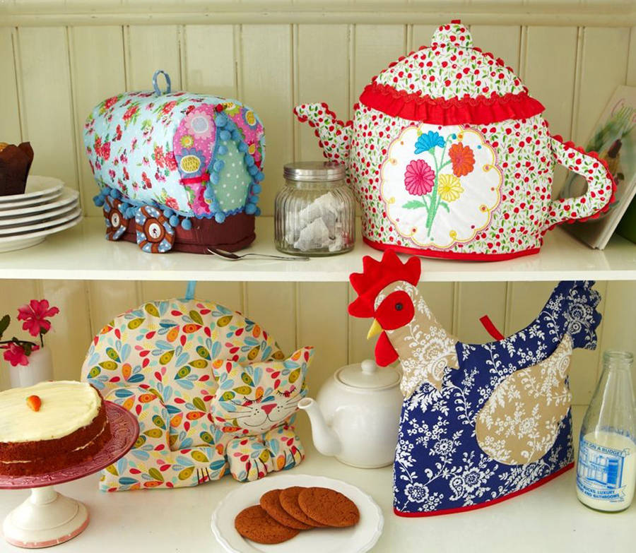 Cherry Ditsy Tea Pot Shaped Tea Cosy By Ulster Weavers
