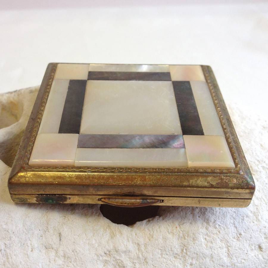 Vintage Art Deco Compact Mirror By Iamia