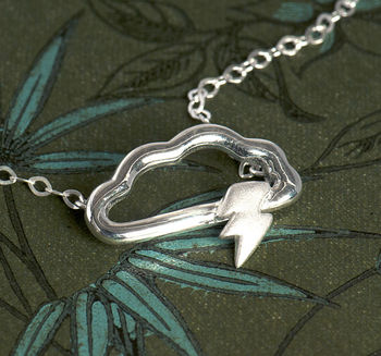 Thunderstorm Sterling Silver Cloud Necklace, 3 of 10