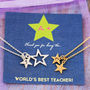 Teachers Thank You Star Necklace, thumbnail 2 of 6