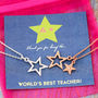 Teachers Thank You Star Necklace, thumbnail 3 of 6
