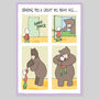 Bear Hug Greeting Card, thumbnail 1 of 2