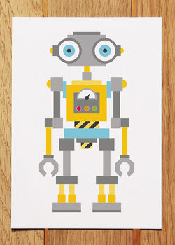 Yellow Robot Card, 2 of 2
