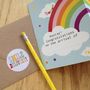 Fill In Rainbow New Baby Card, thumbnail 4 of 5
