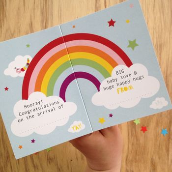 Fill In Rainbow New Baby Card, 5 of 5