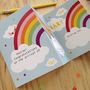 Fill In Rainbow New Baby Card, thumbnail 2 of 5