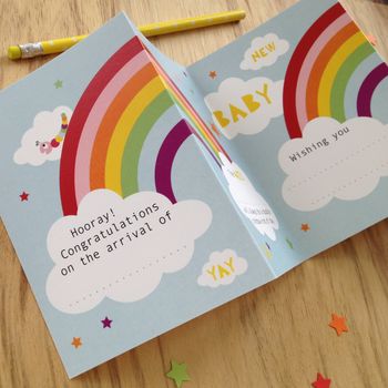 Fill In Rainbow New Baby Card, 2 of 5