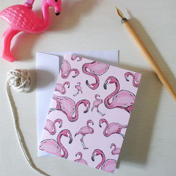 Safari Flamingo Greetings Card, 3 of 5