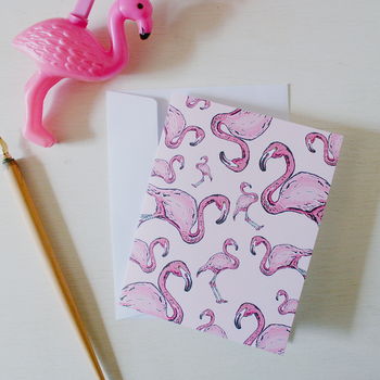 Safari Flamingo Greetings Card, 2 of 5
