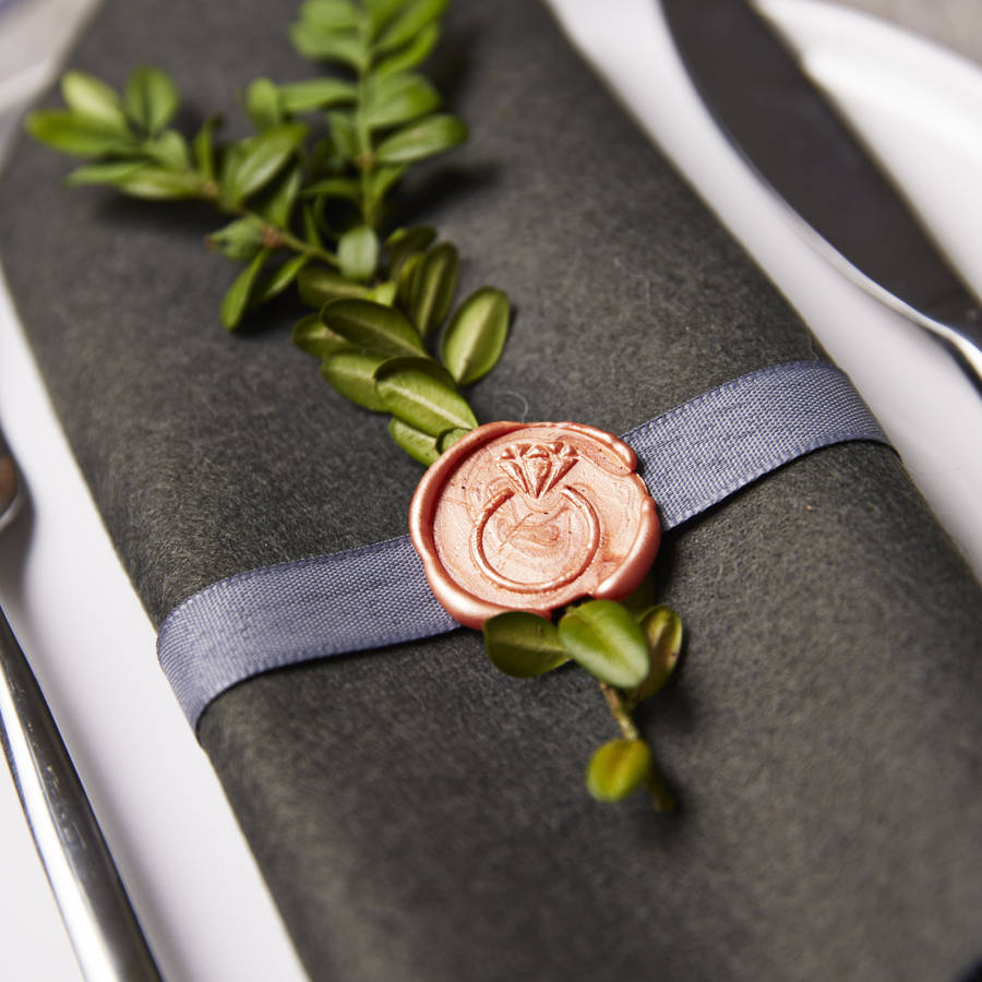 Wedding Ring Wax Seal Stamp By Sophia Victoria Joy