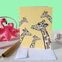 Safari Giraffe Greetings Card, thumbnail 1 of 5