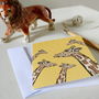 Safari Giraffe Greetings Card, thumbnail 3 of 5