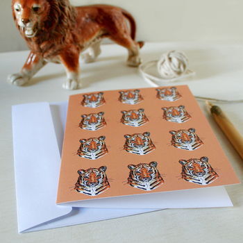 Safari Tiger Greetings Card, 3 of 4