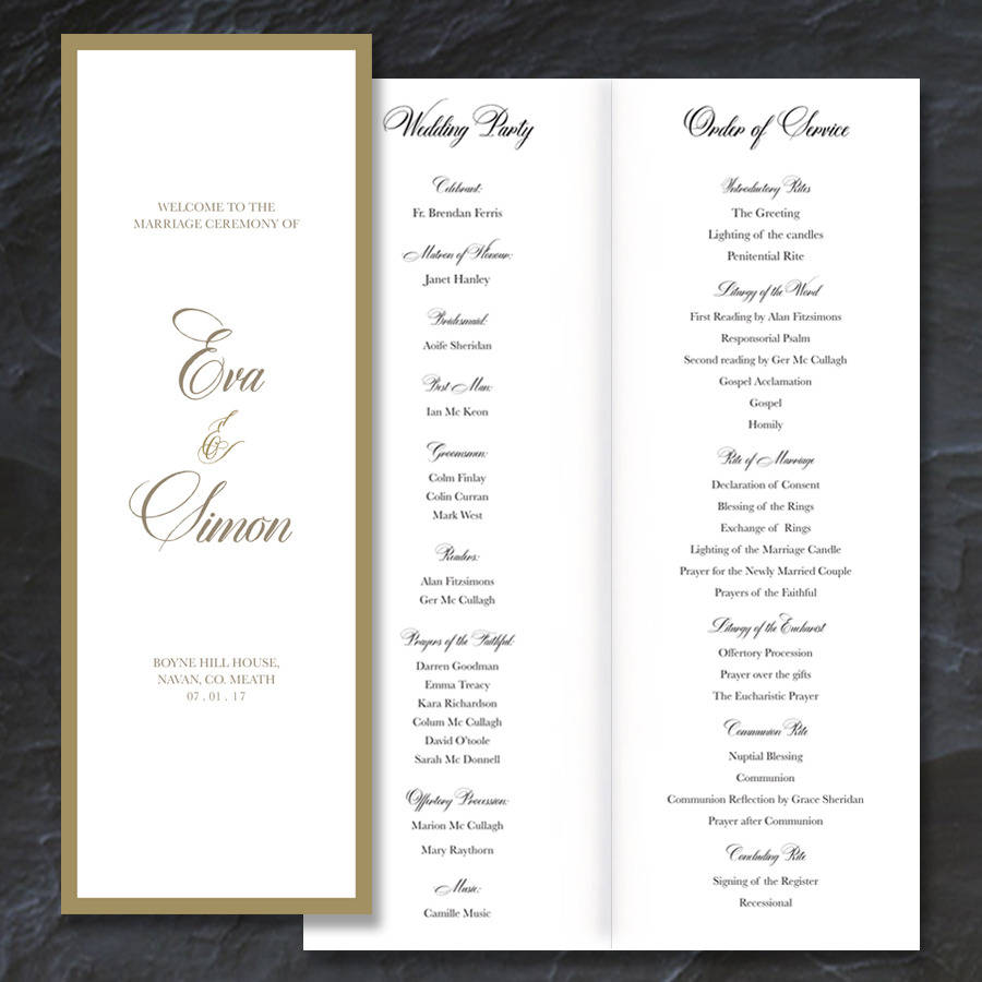 border love order of service by appleberry press | notonthehighstreet.com