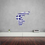 Greece National Flag Wall Art, thumbnail 3 of 5