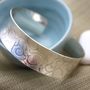 Personalised Adjustable Textured Silver Cuff Bangle, thumbnail 7 of 9