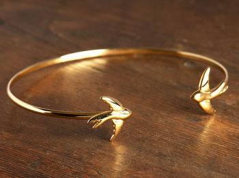 Swallow Bangle On A Personalised Gift Card, 5 of 12
