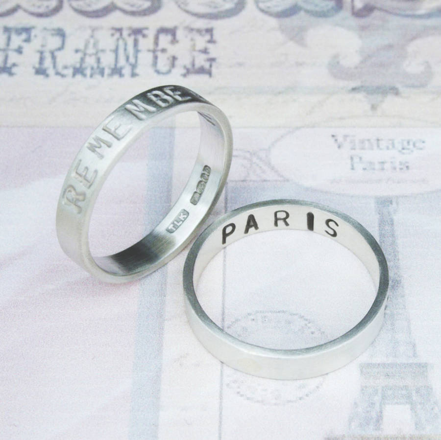 Personalised 'Remember…' Your Story Ring By tlk | notonthehighstreet.com