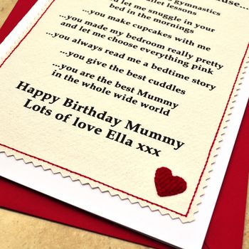 Personalised 'Love You Mummy / Daddy' Birthday Card, 4 of 4
