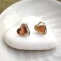 Gold And Silver Heart Studs In Personalised Box, thumbnail 6 of 9