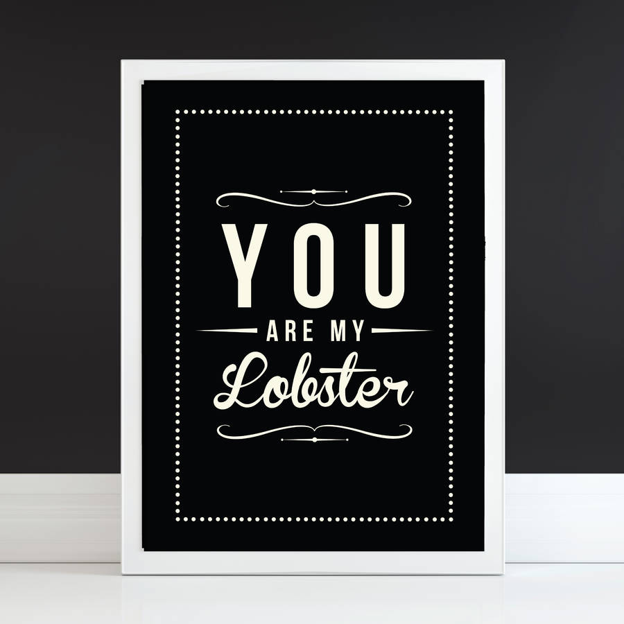 'You Are My Lobster' Retro Love Art Print, 1 of 5