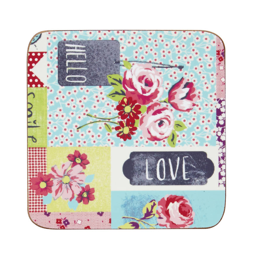 vintage kitchen coasters pk four by ulster weavers