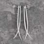 Gold And Silver Swing Tusk Drop Earrings, thumbnail 8 of 9
