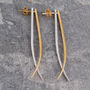 Gold And Silver Swing Tusk Drop Earrings, thumbnail 5 of 9