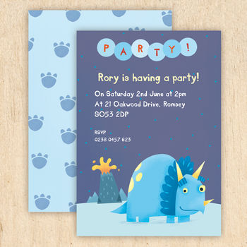 Personalised Dinosaur Party Invitations, 3 of 8