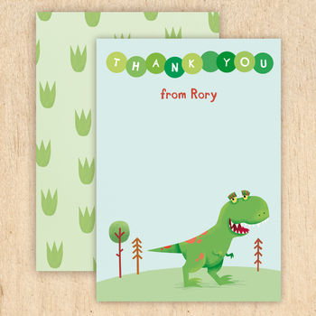 Personalised Dinosaur Thank You Cards, 2 of 7