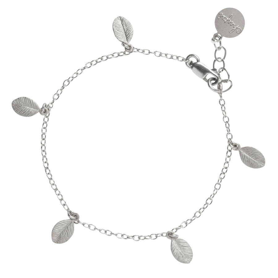 13 leaves in the forest bracelet in sterling silver by chupi ...