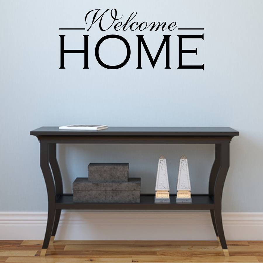 welcome home hallway wall sticker by mirrorin | notonthehighstreet.com