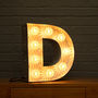 Light Up Marquee Bulb Letters D, thumbnail 1 of 6