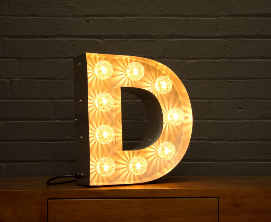 Light Up Marquee Bulb Letters D By The Goods