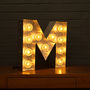 Light Up Marquee Bulb Letters M, thumbnail 1 of 6