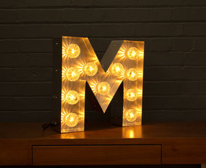 Light Up Marquee Bulb Letters M By Goodwin Light Up Marquee Bulb Letters M By Goodwin Notonthehighstreet