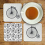 Set Of Four Penny Farthing Coasters, thumbnail 2 of 4