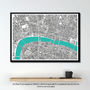 London Map Art Print Hand Drawn Limited Edition, thumbnail 7 of 8